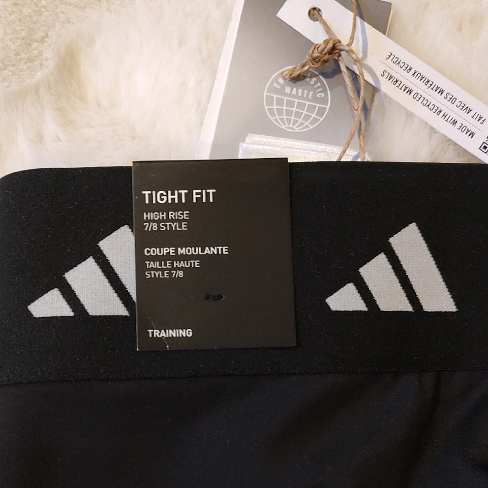Adidas Women's Black and White Leggings - Picture 6 of 8